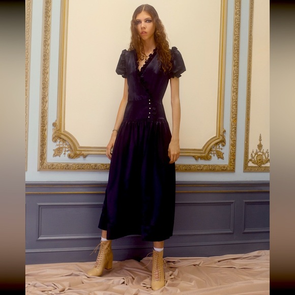 JILL STUART V-Neck Long Dress Size 4 - Picture 1 of 6